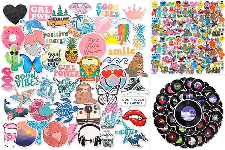 Detailed view of Best 50 Count Vinyl Sticker Bundle