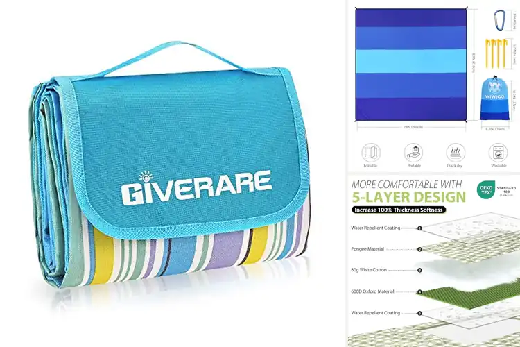 Detailed view of Best Beach Picnic Mats for Dry, Comfy Shore Days