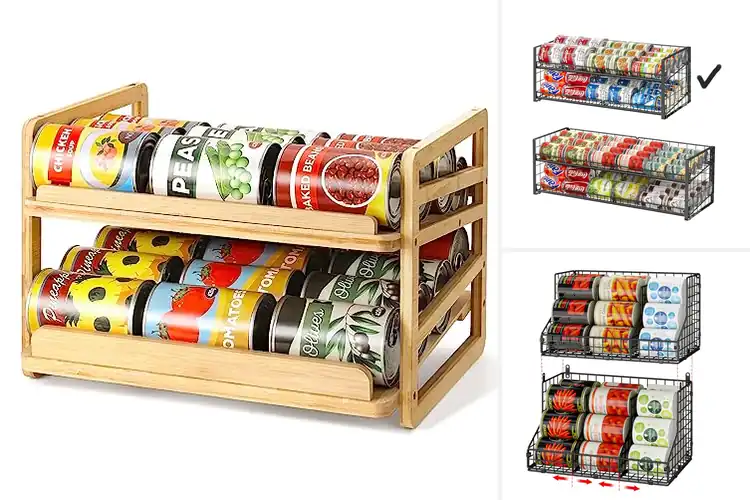 Detailed view of Best Double-Layer Can Racks: Top 6 Space-Saving Organizers