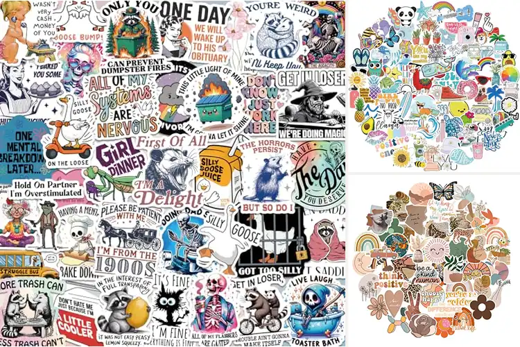 Detailed view of Best Laptop and Water Bottle Stickers