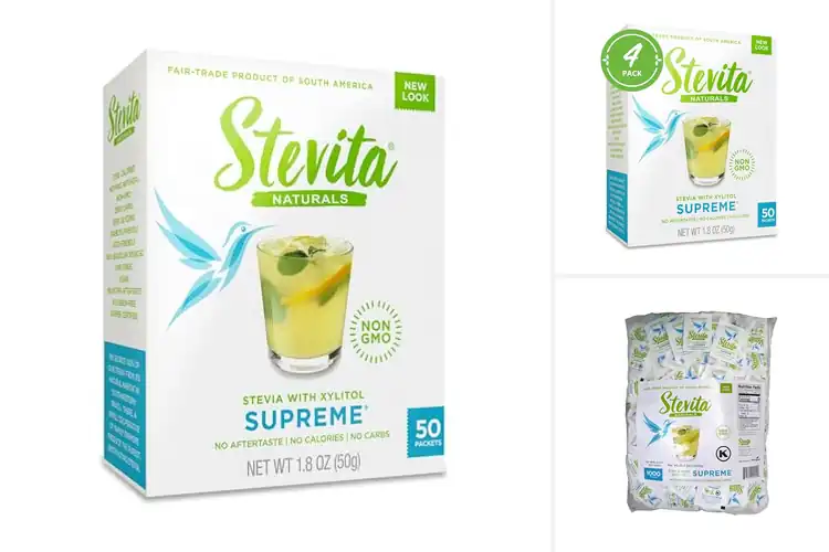 Detailed view of Best Natural Stevia Xylitol Blend Packets